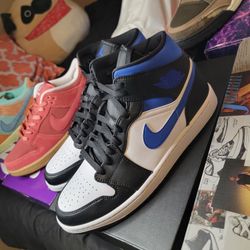 Jordan 1 MID White Royal White Blue Racer Blue