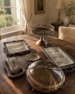 Vintage Silverplate Serving Collection OBO