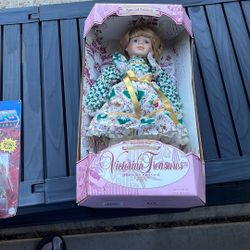 New In Box Porcelain Doll Victorian Treasures