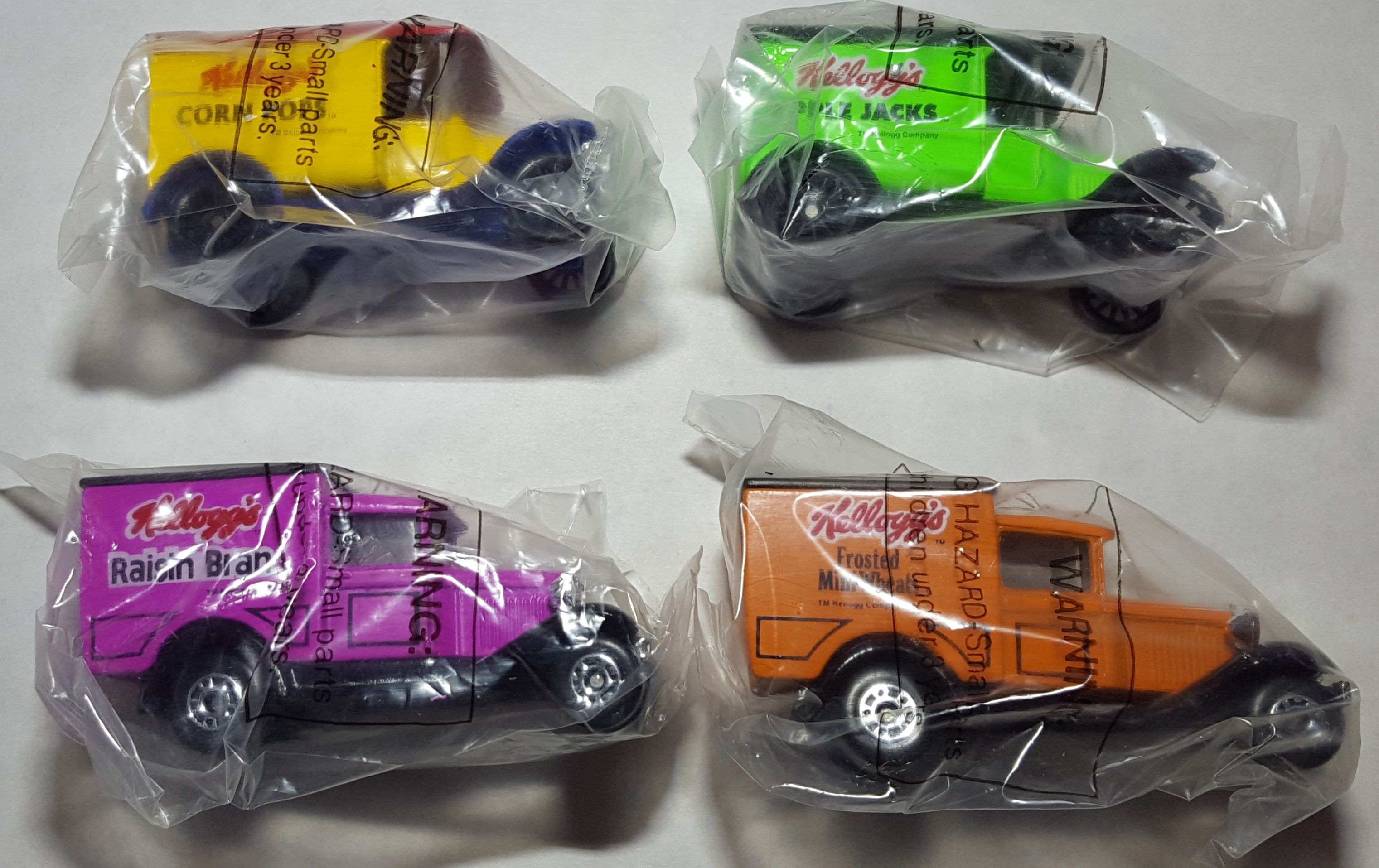 4 MATCHBOX COLLECTIBLE DIE CAST KELLOGGS CEREAL CARS TRUCKS SEALED!