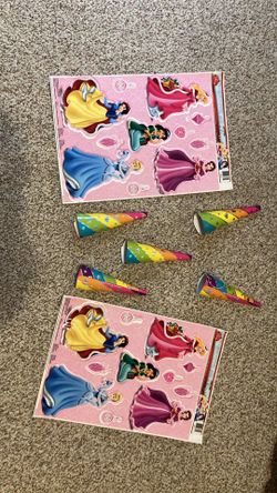 Disney Princess Color Clings and Party Hats