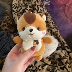 Squirrel Plush Keychain 