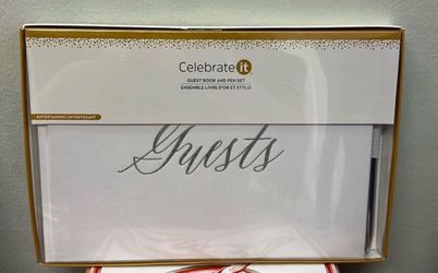 Guest book & pen for wedding or event