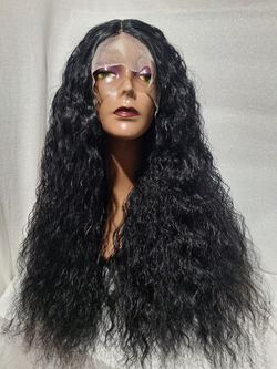 Human Hair Blend Lace Front Wig 