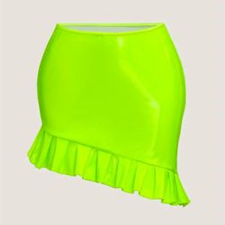 NEW Faux Leather Neón Skirt MEDIUM
