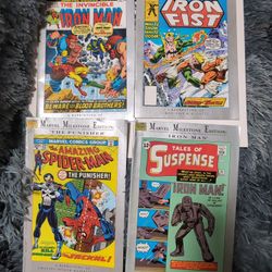 Marvel Milestone Edition Lot First Appearance Of Sabre-tooth, Thanos, Punisher, Iron Man