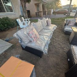 Patio Furniture Set With Fire Pit Sunbrella Cushions High Quality Patio Furniture 🆕🚎🚚🆕