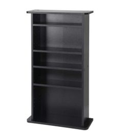 Black Storage Cabinet 4 Shelf Organizer 