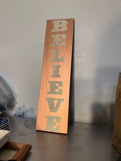 “Believe” Wooden Decorative Sign