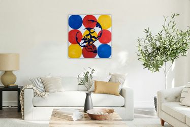 Original oil painting “The Snake” on stretched canvas 12” x 12”