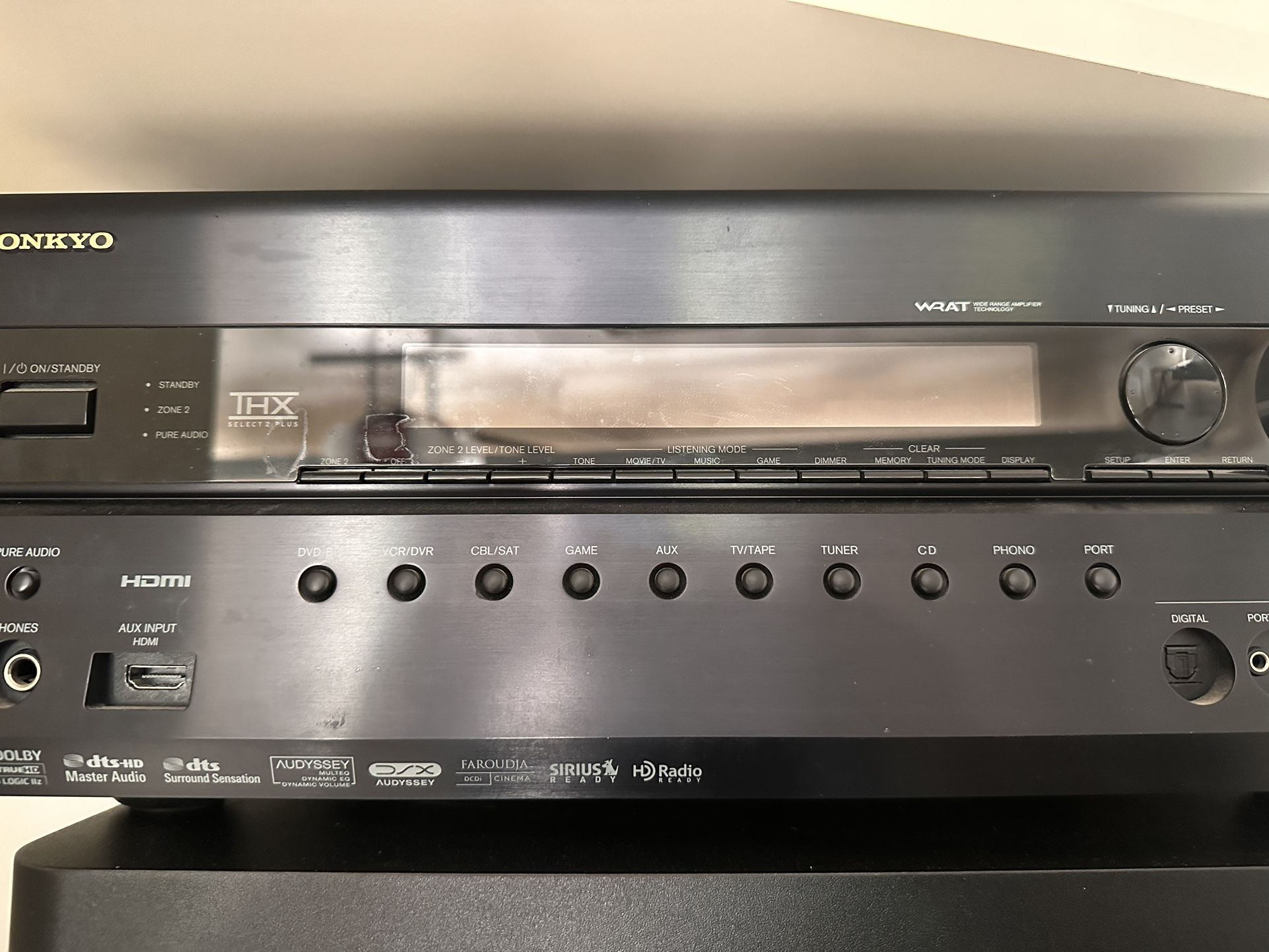 Onkyo Receiver And Polk audio Sub Woofer