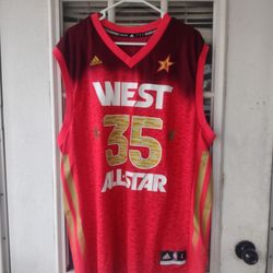 Adidas 2012 NBA All Star West Kevin Durant #35 Red Jersey Size L Authentic