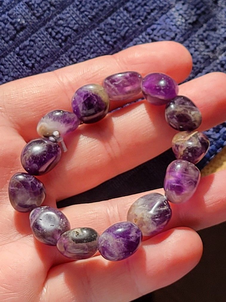 Beautiful Natural Amethyst Bracelet [6-7.5"] 