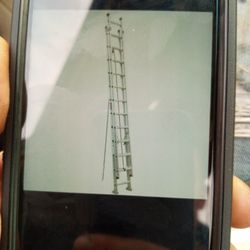 Werner 24' Extension Ladder With Two Adjustable Stabilizer Feet And Bull Horn Standoff