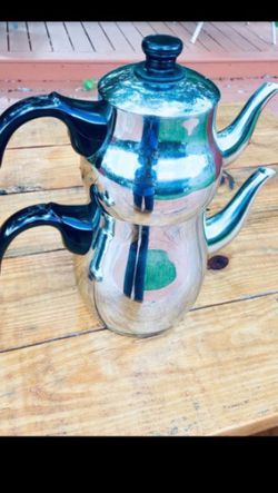 Sarai less steel double teapot/samavar!$35!OBO!