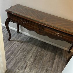 Sofa Table W/glass Top