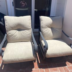 2 Swivel Patio Chairs And Loveseat