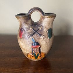 Native American Wedding Pottery Pitcher