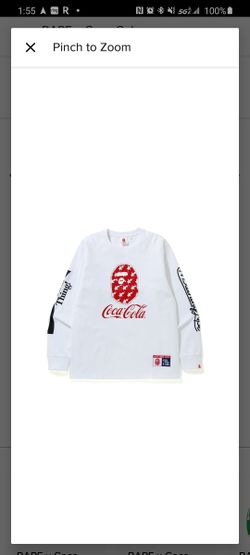 Bape Coca Cola L/S TEE WHITE XL