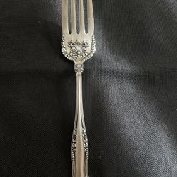 Antique 1901 Rogers Avon Silverplate Medium Solid Cold Meat Serving Fork