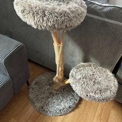 35 Inch Cat Tree  Wooden Scratching