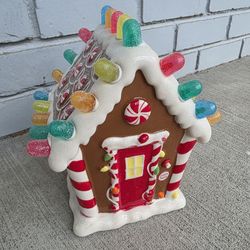 Lighted Musical Gingerbread House Christmas Decor Tested Working Candy Lights