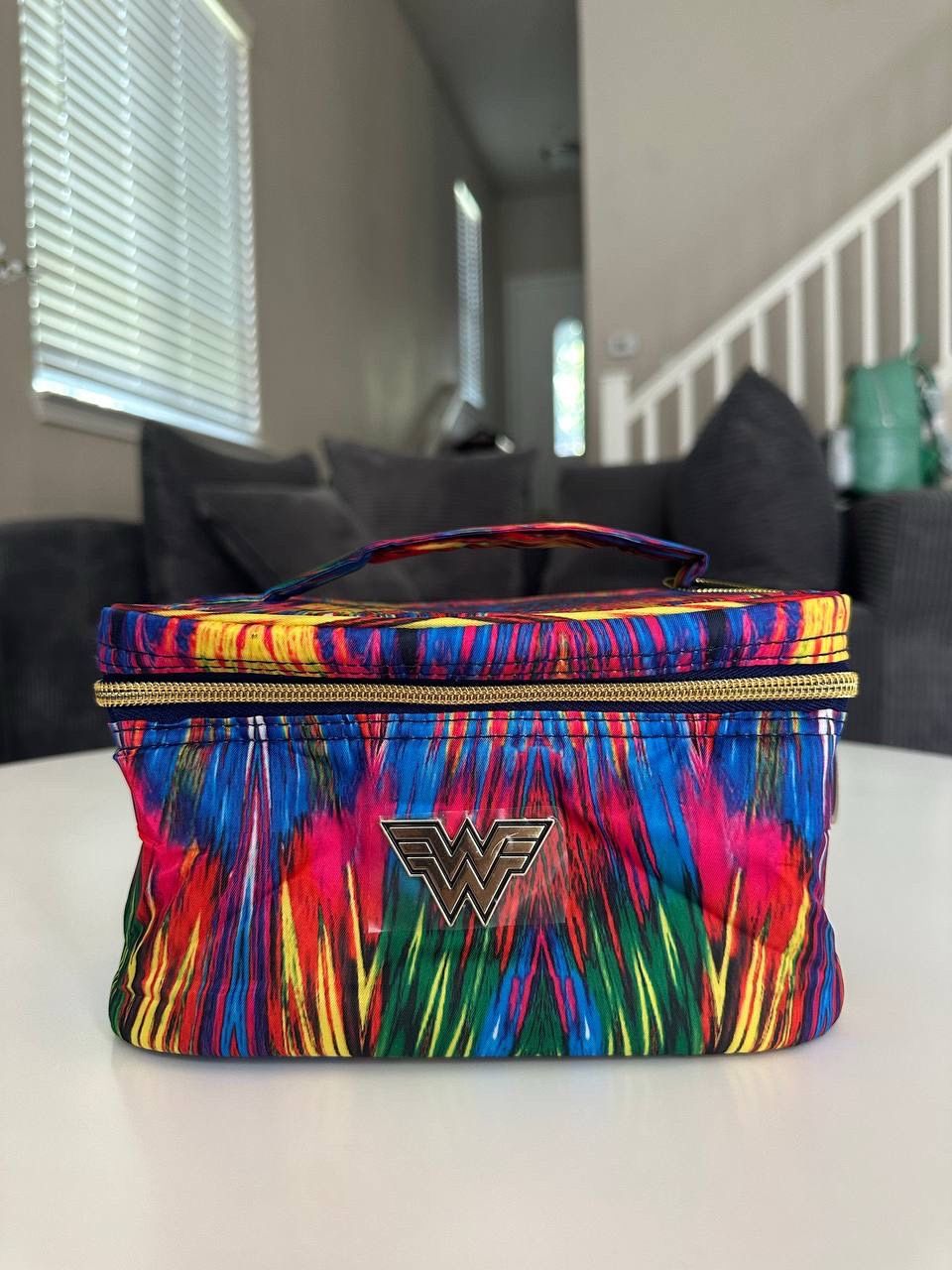 Jujube WW84 Wonder Woman Multicolor Makeup Bag Zipper Handle Polyester