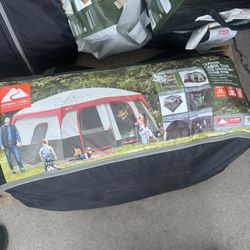 Ozark Trail 12-Person Cabin Tent, with Convertible Screen Room