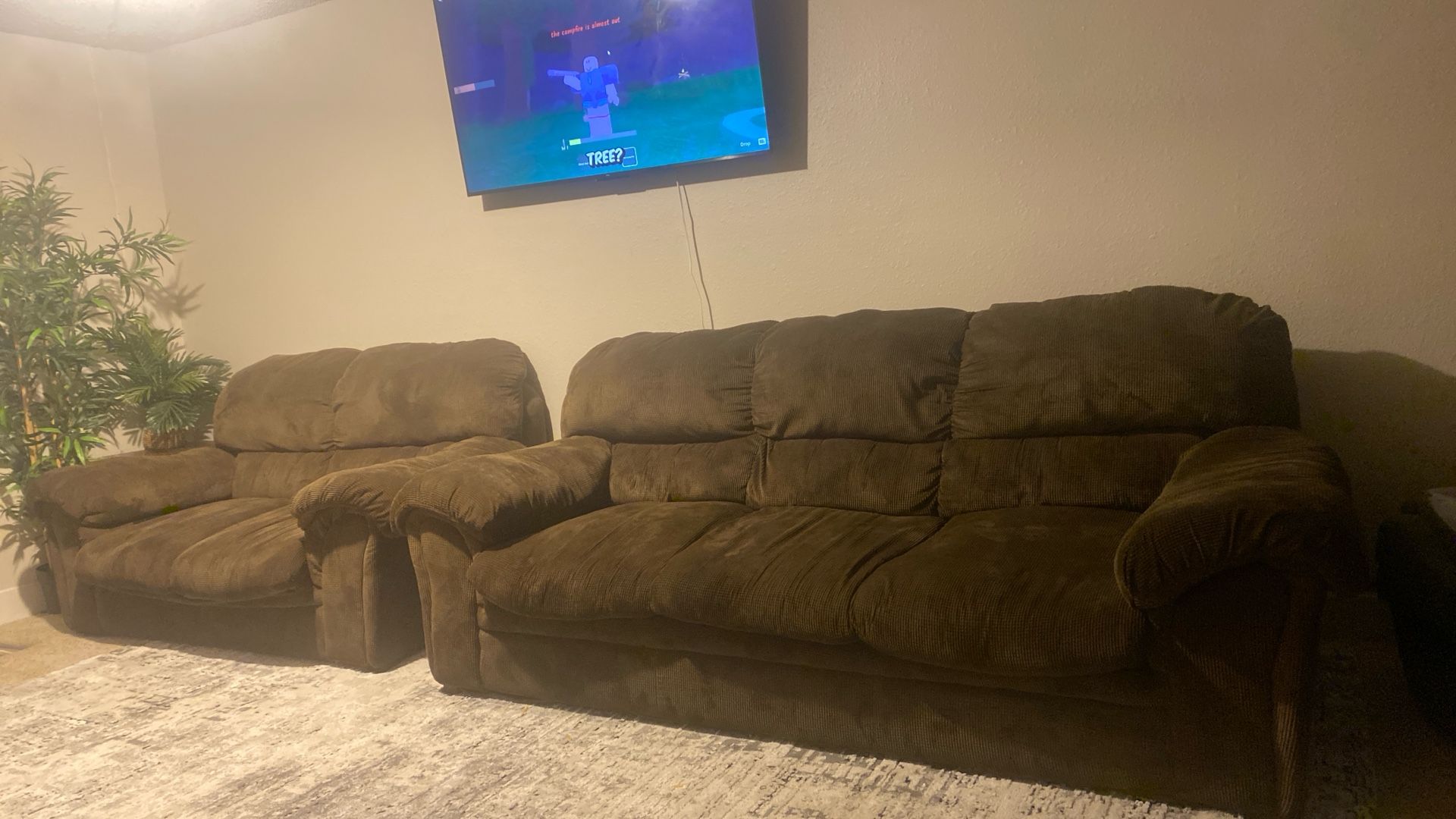 2 Brown Couches 
