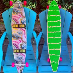 Custom Complete Longboard Skateboard 46.25” Vintage NOS Kryptonics Wheels (1991)