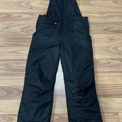 AQ Youth Insulated Snow Pants Bibs Black Size L (10/12)   Winter Ski Pants