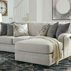 Dellara Chalk Sofa Raf Chaise

