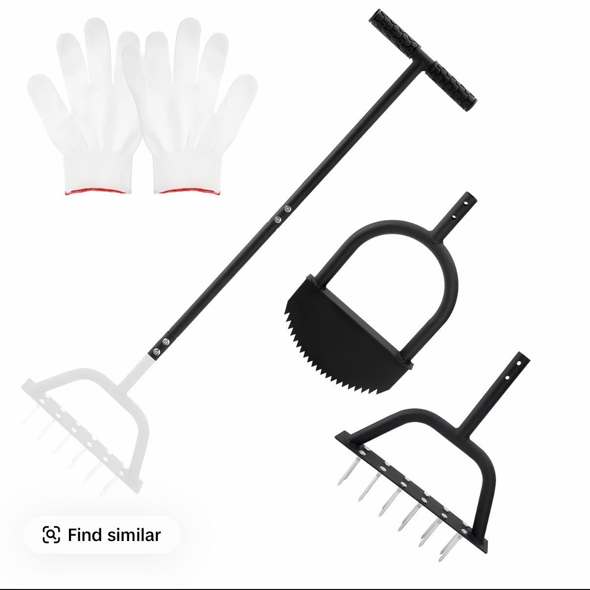 2-in-1 Lawn Aerator Spike Metal Manual