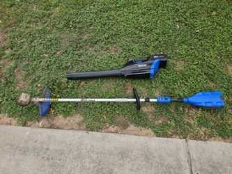 Kobalt 80V Max Blower and String Trimmer Set