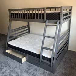 $699 Brand New Full/twin Bunk Bed With Mattresses (Read Description Below)