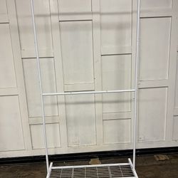 White Metal Clothing Rack