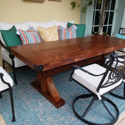 Outdoor/Indoor Farmhouse Style Dining Tables.