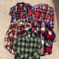 5 Boys Plaid Shirts 