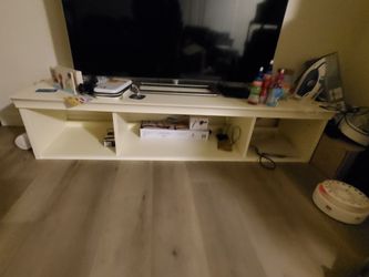 White 55" TV Entertainment Center