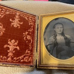 Two Leather Cased Daguerreotype Photos 