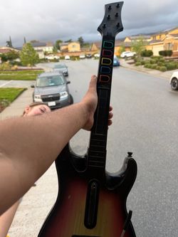 Xbox 360 guitar hero guitar.