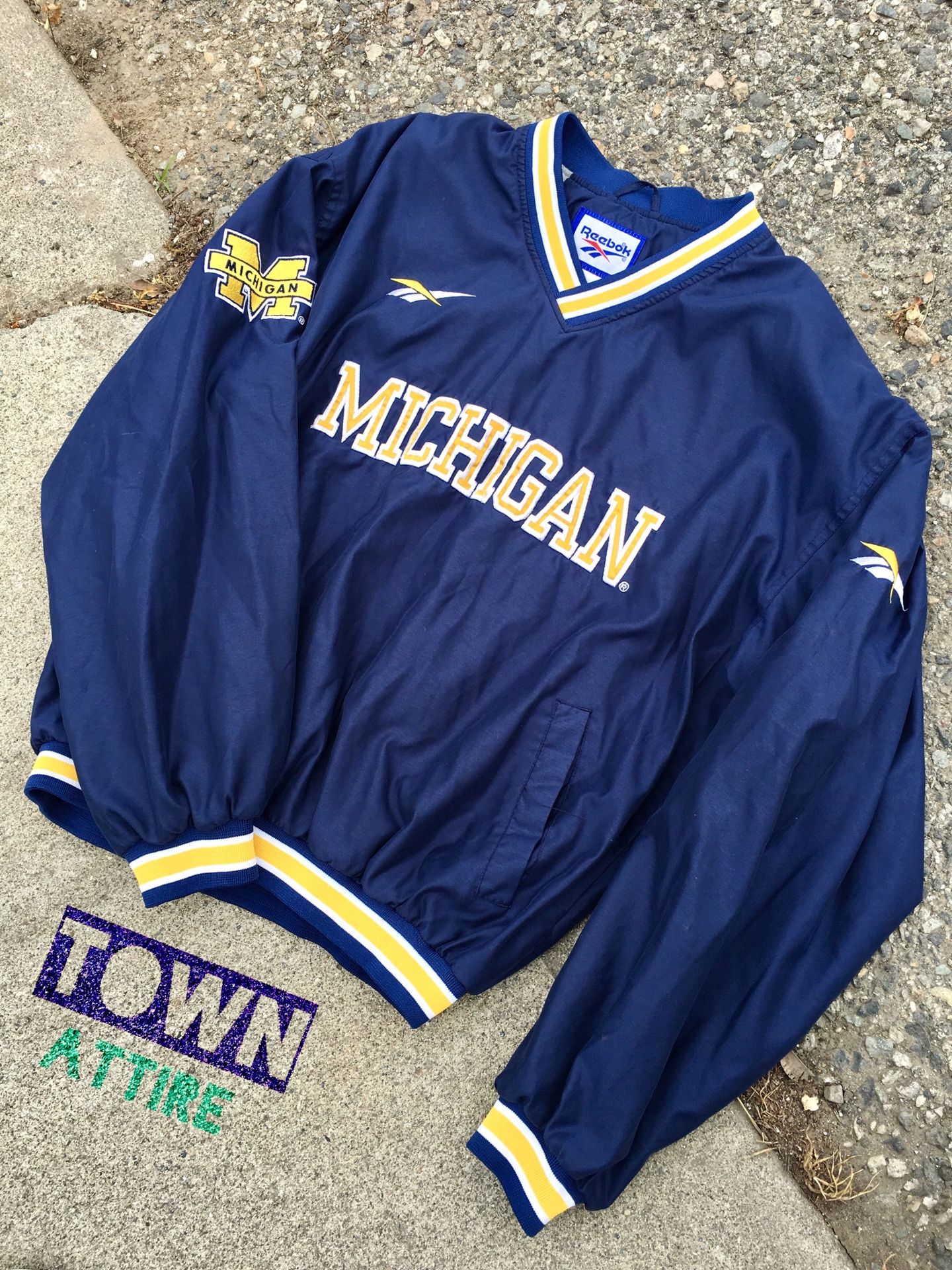 Vintage 90s Michigan Reebok jacket size medium