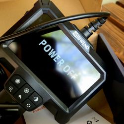 Endoscope Camera with Light, 4.3" HD 1920P Borescope Snake Inspection Camera, IP67 Waterproof 8 Adjustable LEDs 16.4ft Semi-Rigid Tool Kit