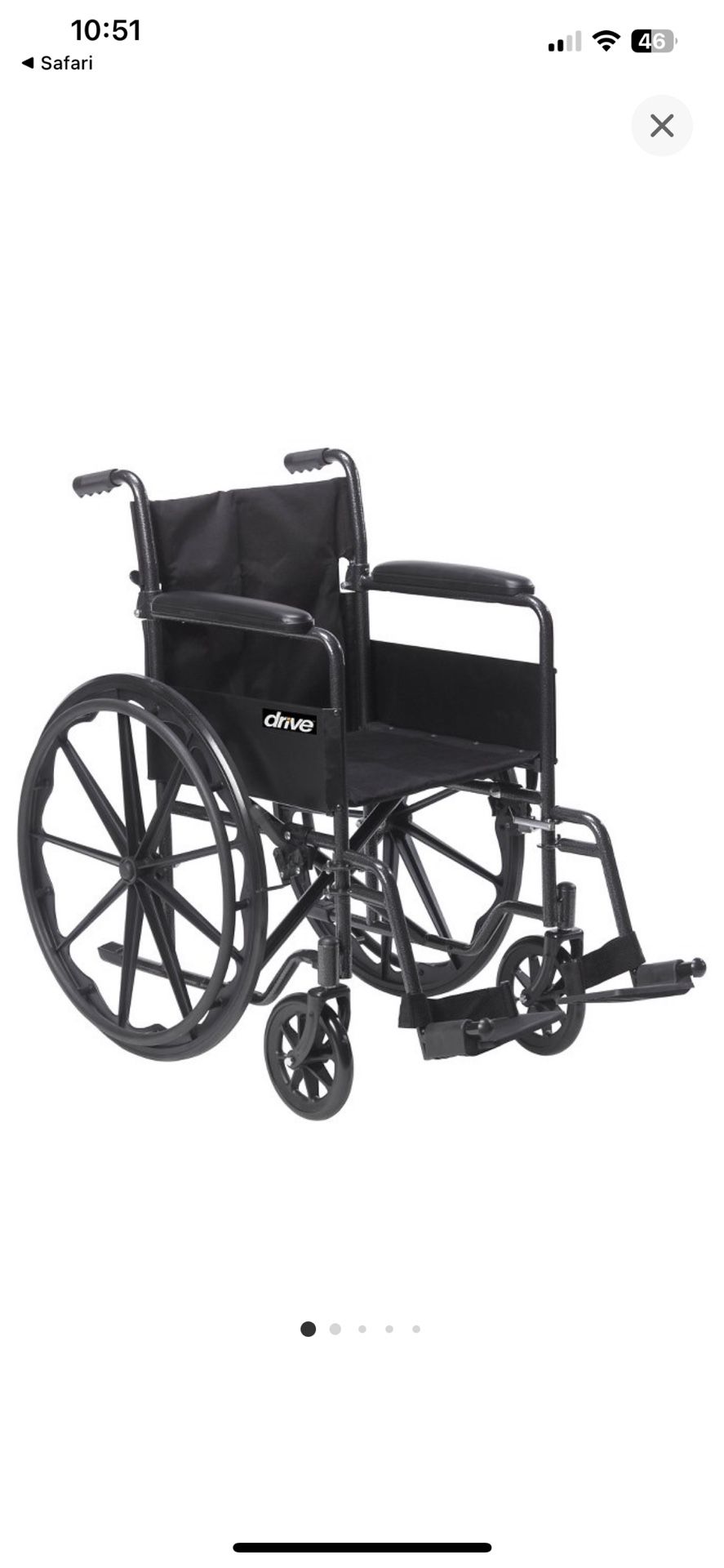 Wheelchair 18” With Seat Cushion