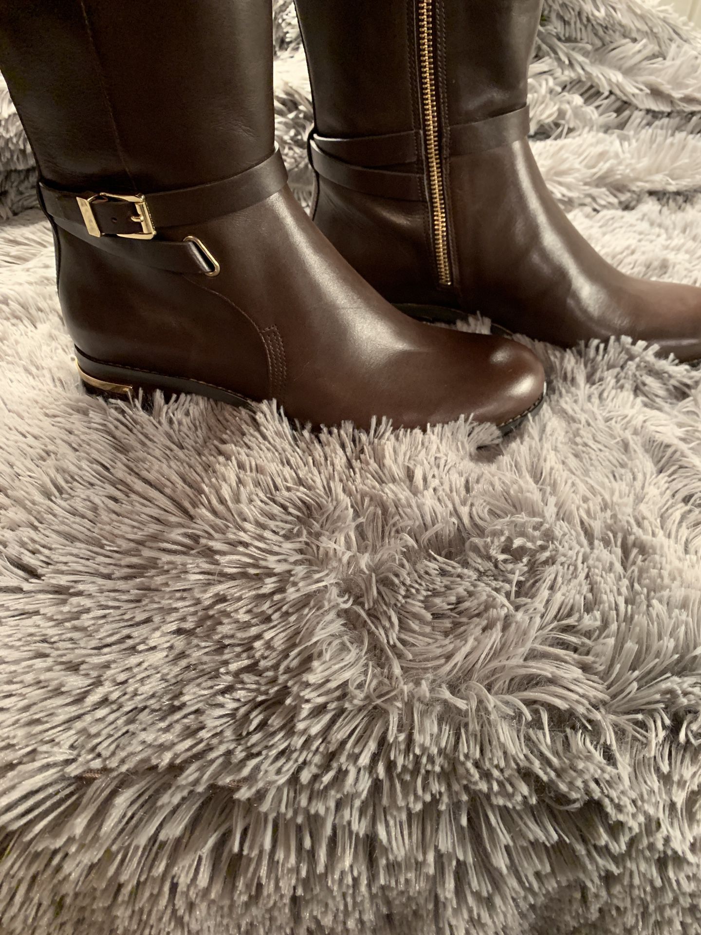 Michael Kors Arley Leather Riding Boots