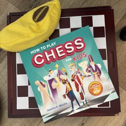 Chess game And Book and Bannagrams Game 