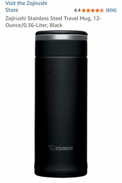 Zojirushi Stainless Steel Travel Mug, 12-Ounce/0.36-Liter, Black