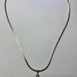 14kt gold necklace with “A” pendant