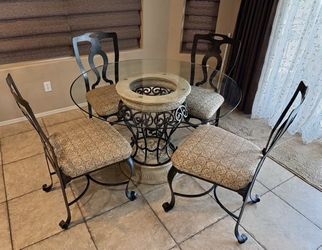Tuscan dining room 48” glass table top