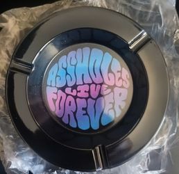 Assholees Live Forever Ashtray and Keychain Set